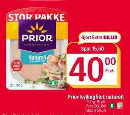 Coop Extra Prior kyllingfilet naturell tilbud