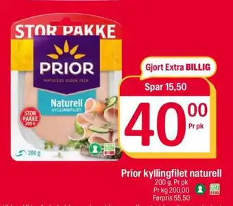 Coop Extra Prior kyllingfilet naturell tilbud