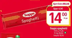 Coop Extra Sopps spaghetti tilbud