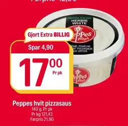 Coop Extra Peppes hvit pizzasaus tilbud