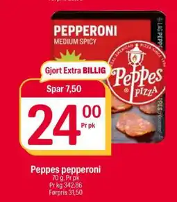 Coop Extra PEPPES PEPPERONI tilbud