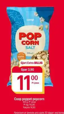 Coop Extra Coop poppet popcorn tilbud
