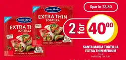 Coop Extra SANTA MARIA TORTILLA EXTRA THIN MEDIUM tilbud
