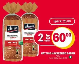 Coop Extra HATTING HAVREBRØD BJØRN tilbud