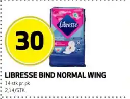 Bunnpris Libresse bind normal wing tilbud