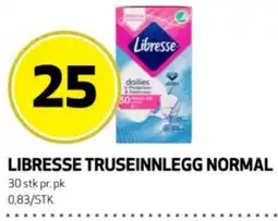 Bunnpris Libresse truseinnlegg normal tilbud