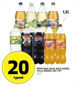 Bunnpris Pepsi max, Solo, Solo super, Villa, Mozell og 7 Up tilbud