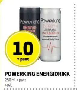 Bunnpris Powerking energidrikk tilbud