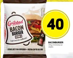 Bunnpris Grilstad Baconburger tilbud