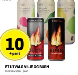 Bunnpris Et utvalg Vilje og Burn tilbud