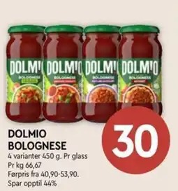 Coop Mega Dolmio bolognese tilbud