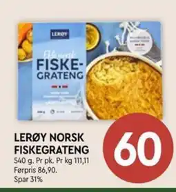 Coop Mega Lerøy norsk fiskegrateng tilbud