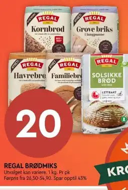 Coop Mega Regal brødmiks tilbud