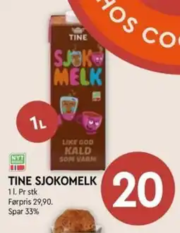 Coop Mega Tine sjokomelk tilbud