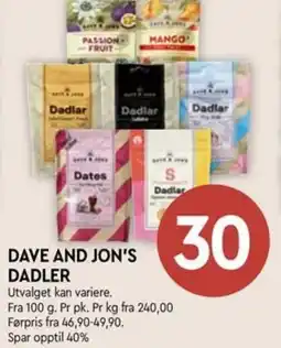 Coop Mega Dave and Jon's dadler tilbud