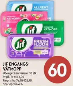 Coop Mega Jif engangs- våtmopp tilbud