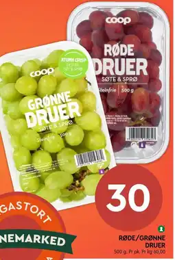 Coop Mega Røde/grønne druer tilbud