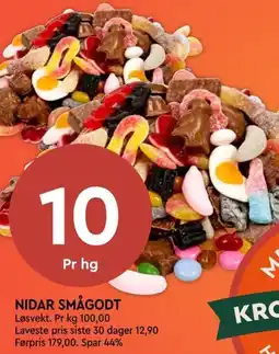 Coop Mega Nidar smågodt tilbud