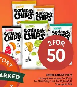 Coop Mega Sørlandschips tilbud