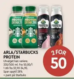 Coop Mega Arla/ Starbucks protein tilbud