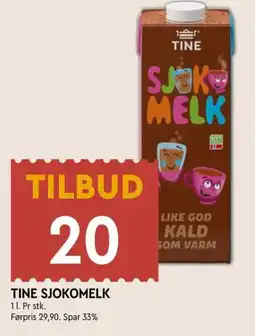 Coop Mega Tine sjokomelk tilbud
