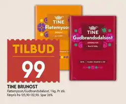 Coop Mega Tine brunost tilbud
