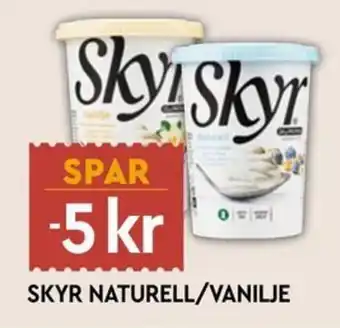 Coop Mega Skyr naturell/vanilje tilbud