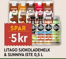 Coop Mega Litago sjokolademelk & Sunniva iste tilbud