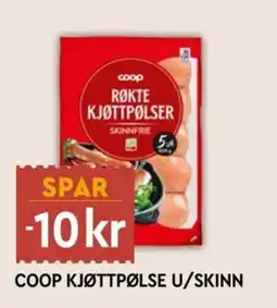 Coop Mega Coop kjøttpølse u/skinn tilbud