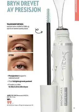 Oriflame THE ONE Browcara Lift & Fix tilbud