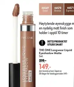 Oriflame THE ONE Longwear Liquid Eyeshadow Matte tilbud