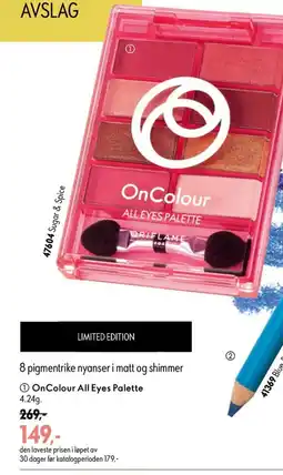 Oriflame On Colour All Eyes Palette tilbud