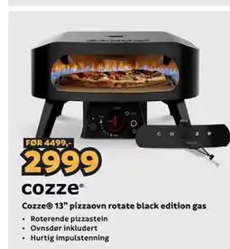 Megaflis Cozze 13” pizzaovn rotate black edition gas tilbud