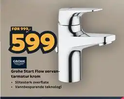 Megaflis Grohe Start Flow servantarmatur krom tilbud