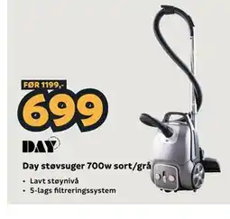 Megaflis Day støvsuger 700w sort/grå tilbud