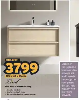 Megaflis Lind Aura 100 servantskap tilbud