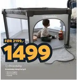 Megaflis Dreambaby lekegrind grå tilbud
