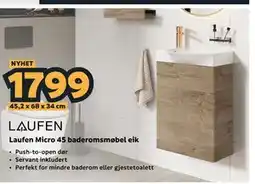 Megaflis Laufen Micro 45 baderomsmøbel eik tilbud