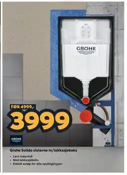 Megaflis Grohe Solido sisterne m/lekkasjeboks tilbud