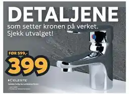 Megaflis Celeste Corby servantbatteri krom tilbud