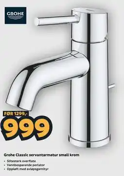 Megaflis Grohe Classic servantarmatur small krom tilbud