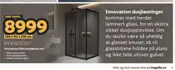 Megaflis Innovation Silke dusjhjørne sort tilbud