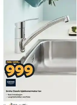 Megaflis Grohe Classic kjøkkenarmatur lav tilbud