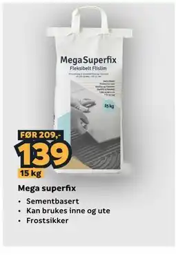 Megaflis Mega superfix tilbud