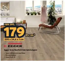 Megaflis Egger Grey Bayford Oak laminatgulv tilbud