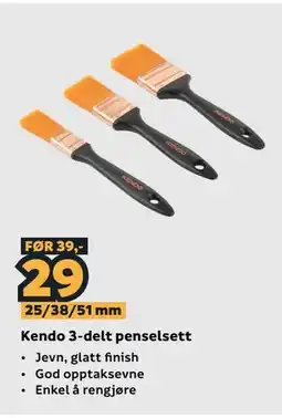 Megaflis Kendo 3-delt penselsett tilbud