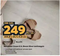 Megaflis BerryAlloc Ocean 8 XL Bloom Silver laminatgulv tilbud