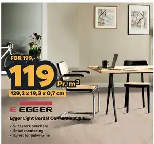 Egger Light Berdal Oak laminatgulv