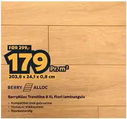 Megaflis BerryAlloc Trendline 8 XL Flori laminatgulv tilbud