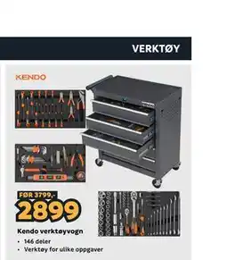 Megaflis Kendo verktøyvogn tilbud